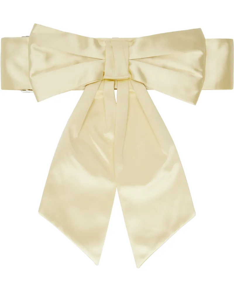 Sandy Liang Beige Bow Boy Scout Bag Butter