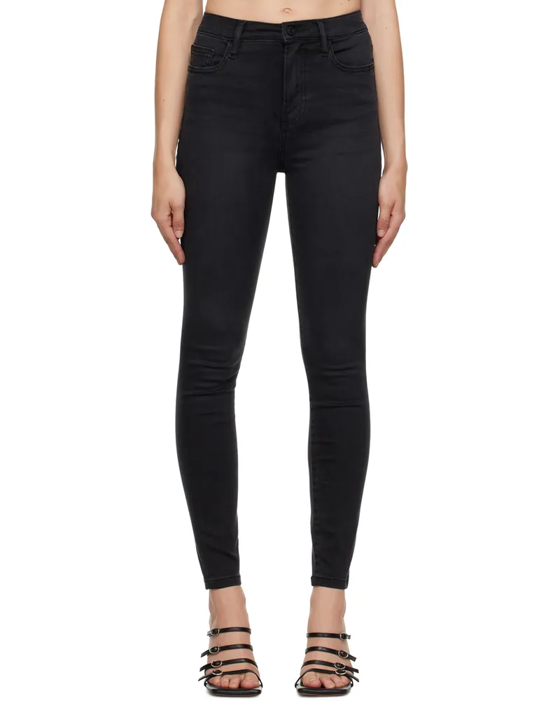 Frame Denim Black 'Le High Skinny' Jeans Kerry