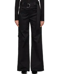 Proenza Schouler Black White Label Belted Trousers Black