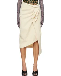 Dries van Noten Off-White Hanam Midi Skirt Ivory