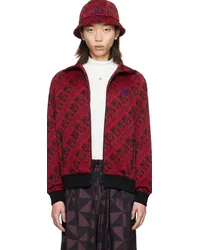 NEEDLES Red Jacquard Track Jacket B-red