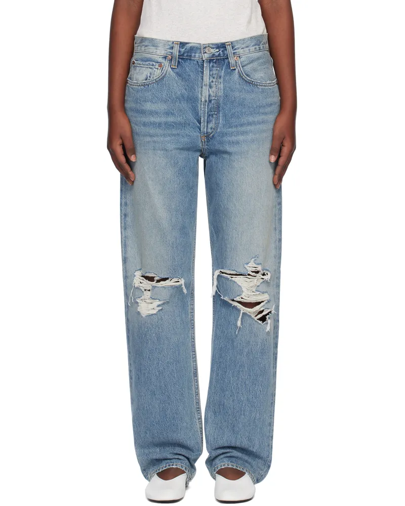AGOLDE Blue Kelly Jeans Backdrop