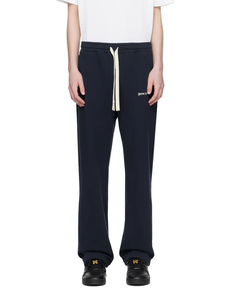 Palm Angels Navy Slim Sweatpants Navy