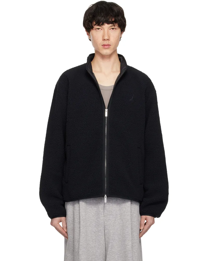 Nike Black Jordan Flight High-Pile Fleece Jacket Black