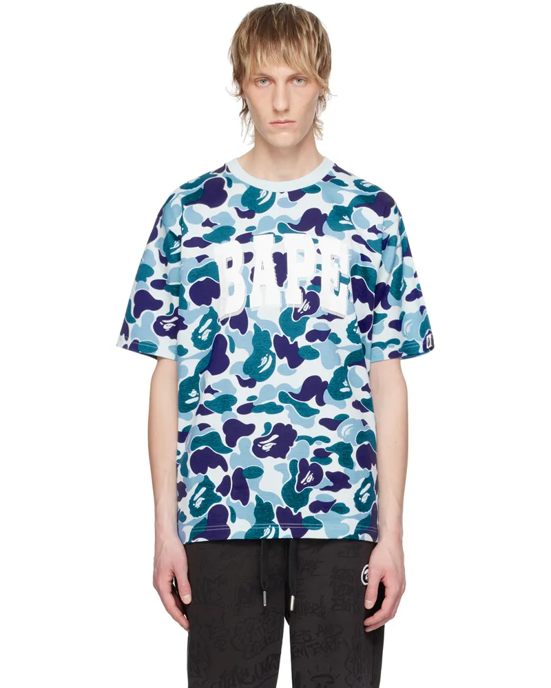 BAPE Blue ABC Camo T-Shirt Blue