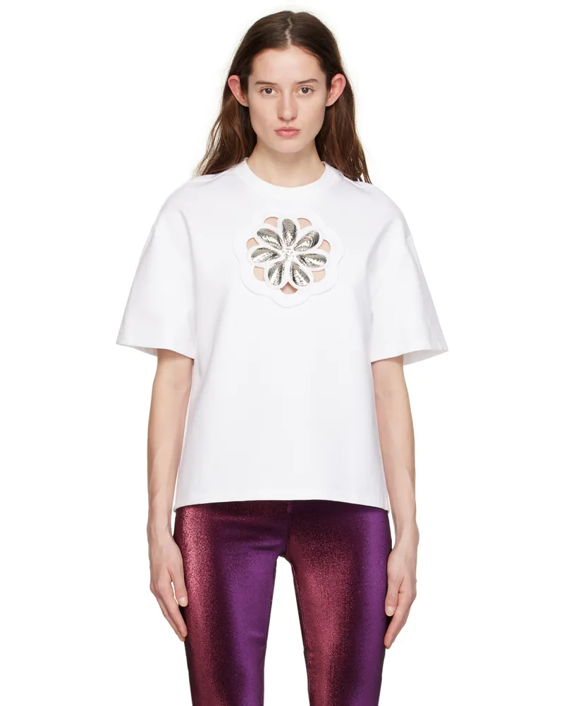 Area White Mussel Flower T-Shirt White