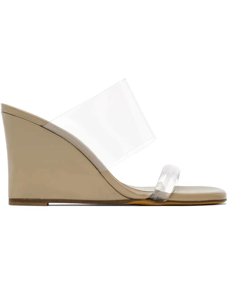 Maryam Nassir Zadeh Beige Olympia Wedge Heeled Sandals 380