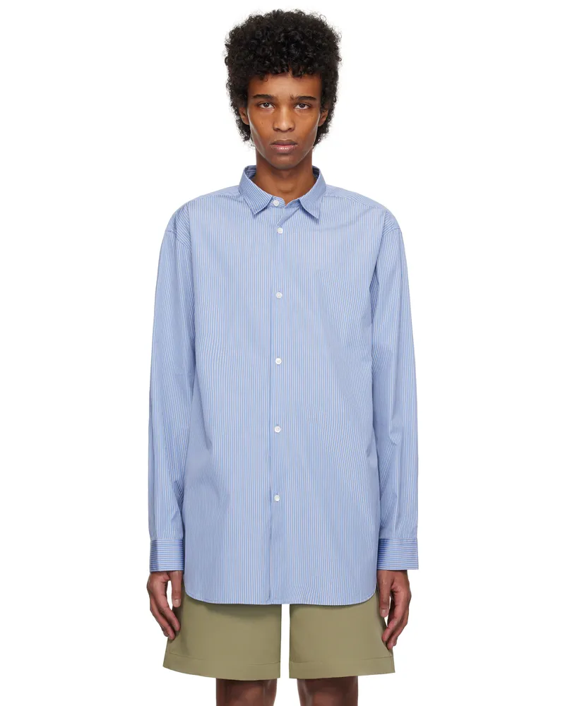 Róhe Blue Relaxed Long Sleeve Shirt Lblue
