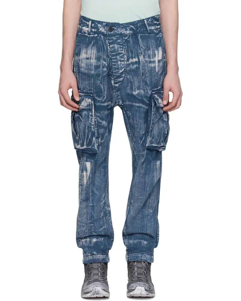 Boris Bidjan Saberi Blue P21B Denim Cargo Pants Ultramar