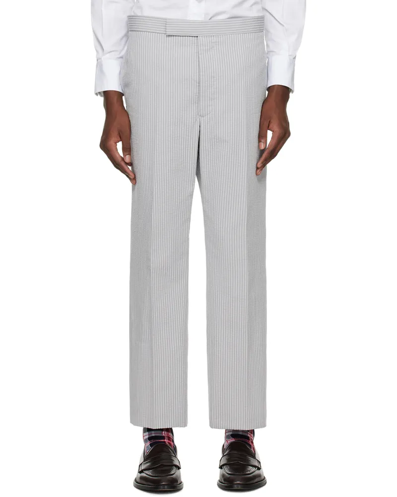 Thom Browne Gray Classic Backstrap Trousers 055