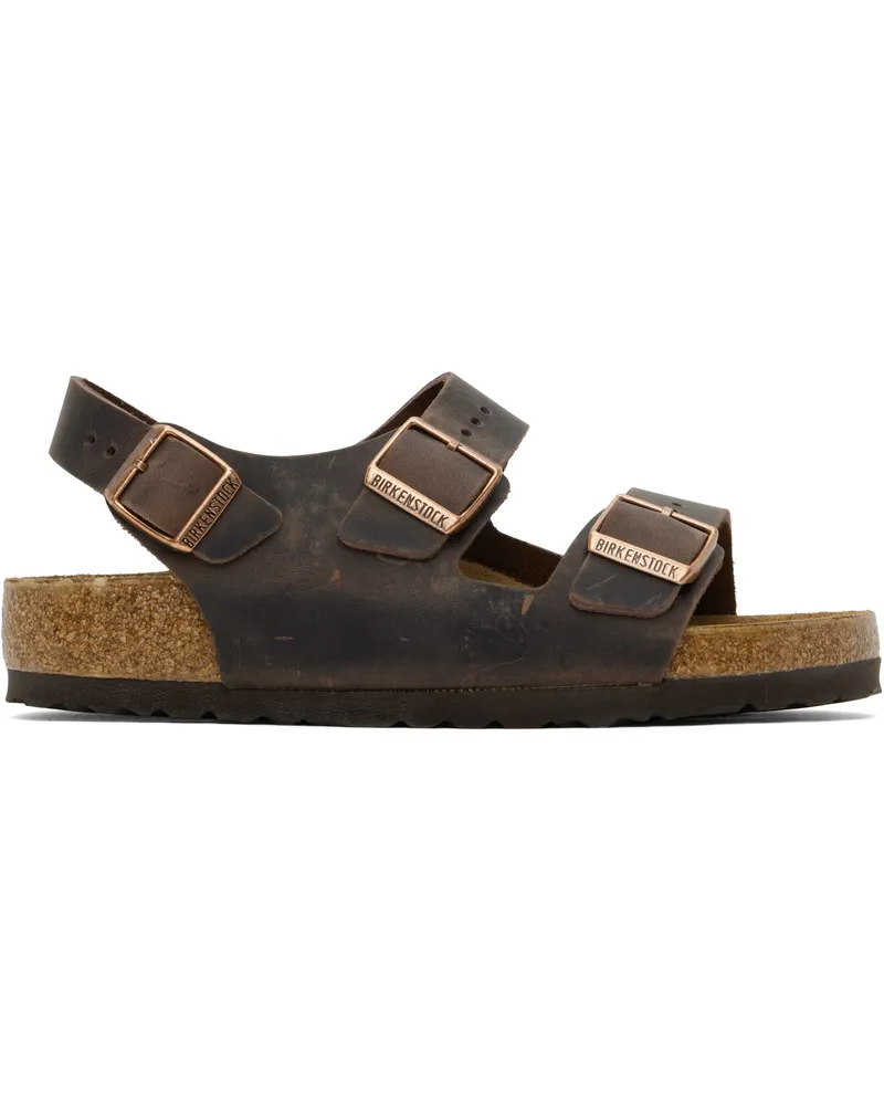 Birkenstock Brown Regular Milano Sandals Habana