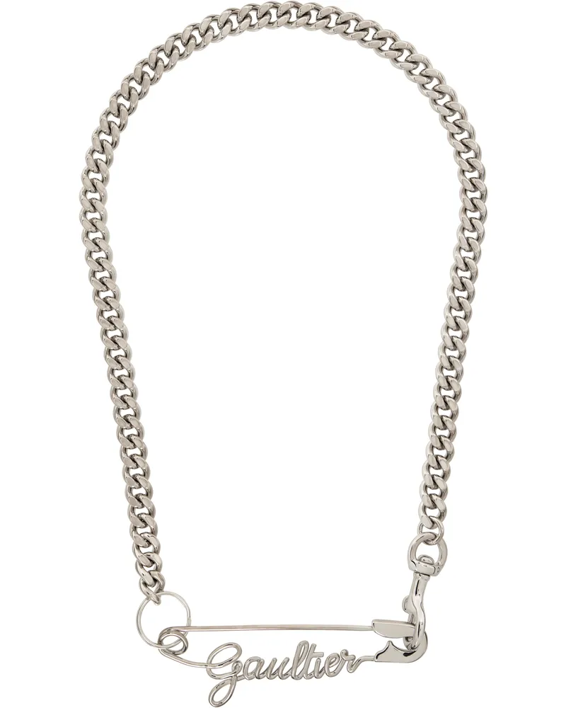 Jean Paul Gaultier Silver 'The Gaultier Safety Pin' Necklace