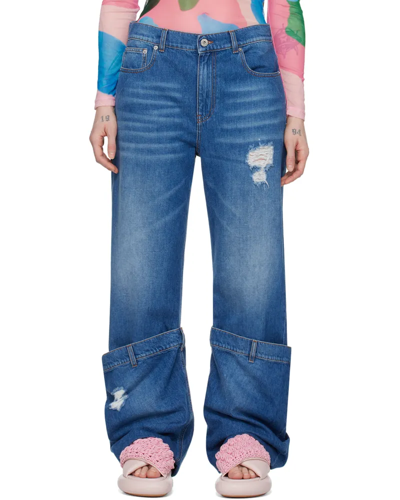 J.W.Anderson SSENSE Exclusive Blue Bucket Jeans 804