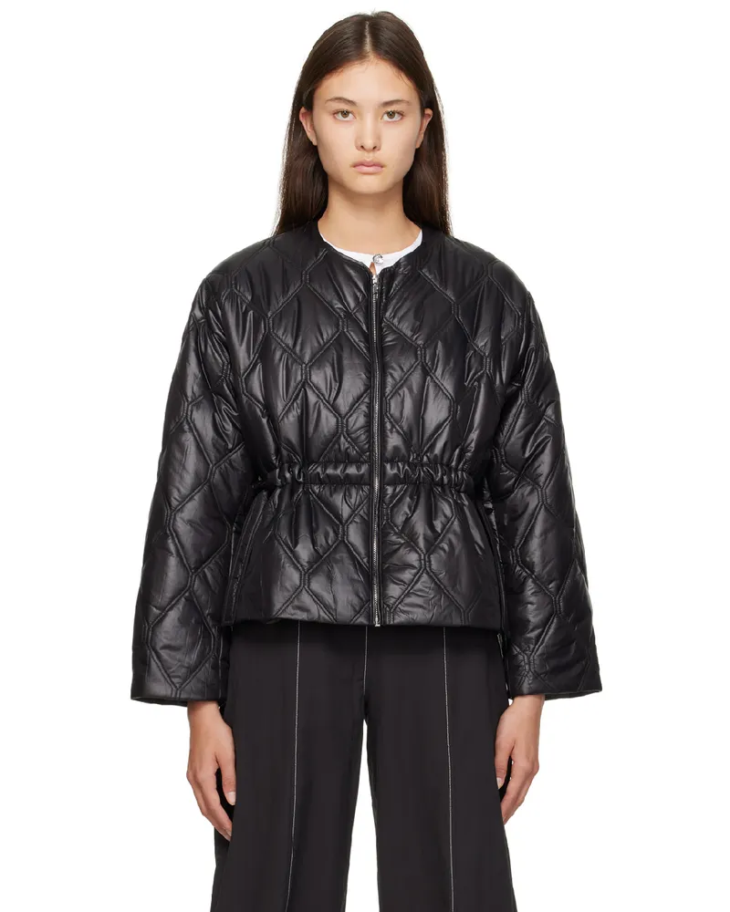 Ganni Black Quilted Jacket 099