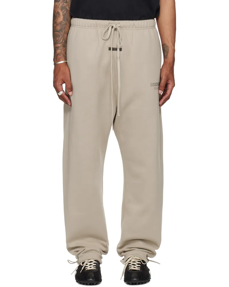 Fear of God Taupe Relaxed Fleece Sweatpants Timber