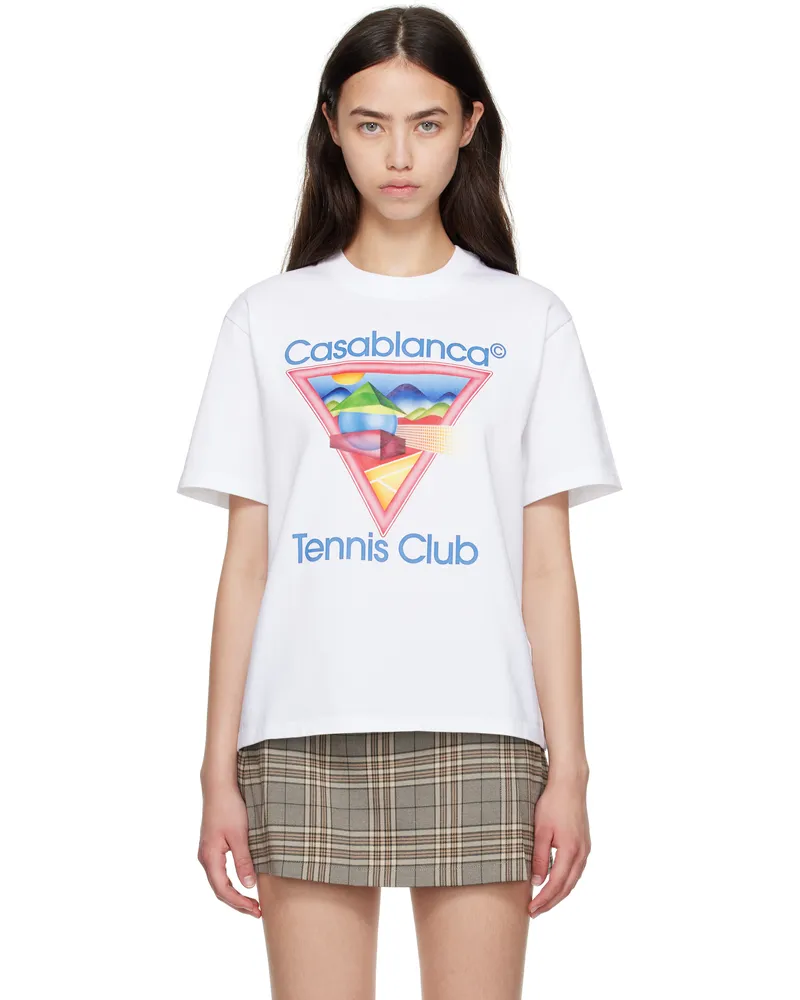 Casablanca Paris White Tennis Club T-shirt Tennis