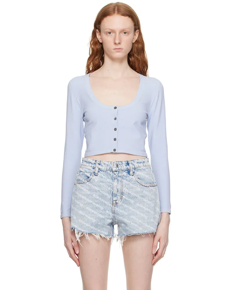 Alexander Wang Blue Crystal Cardigan 495