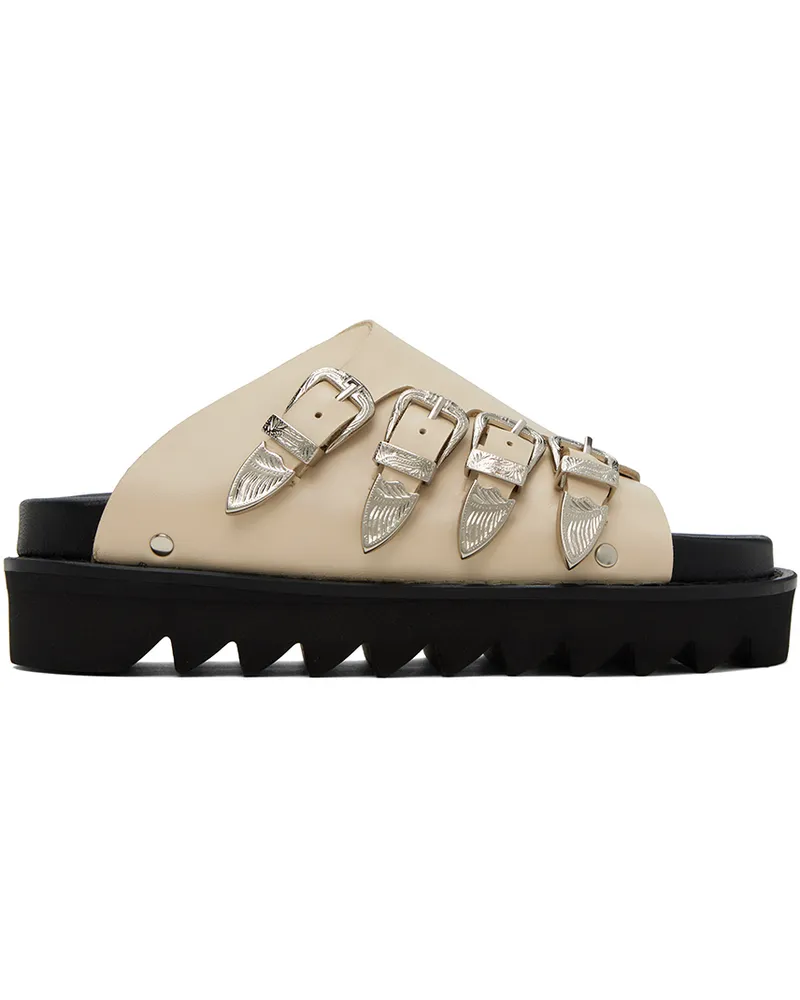 Toga SSENSE Exclusive Beige Buckle Sandals Aj1304