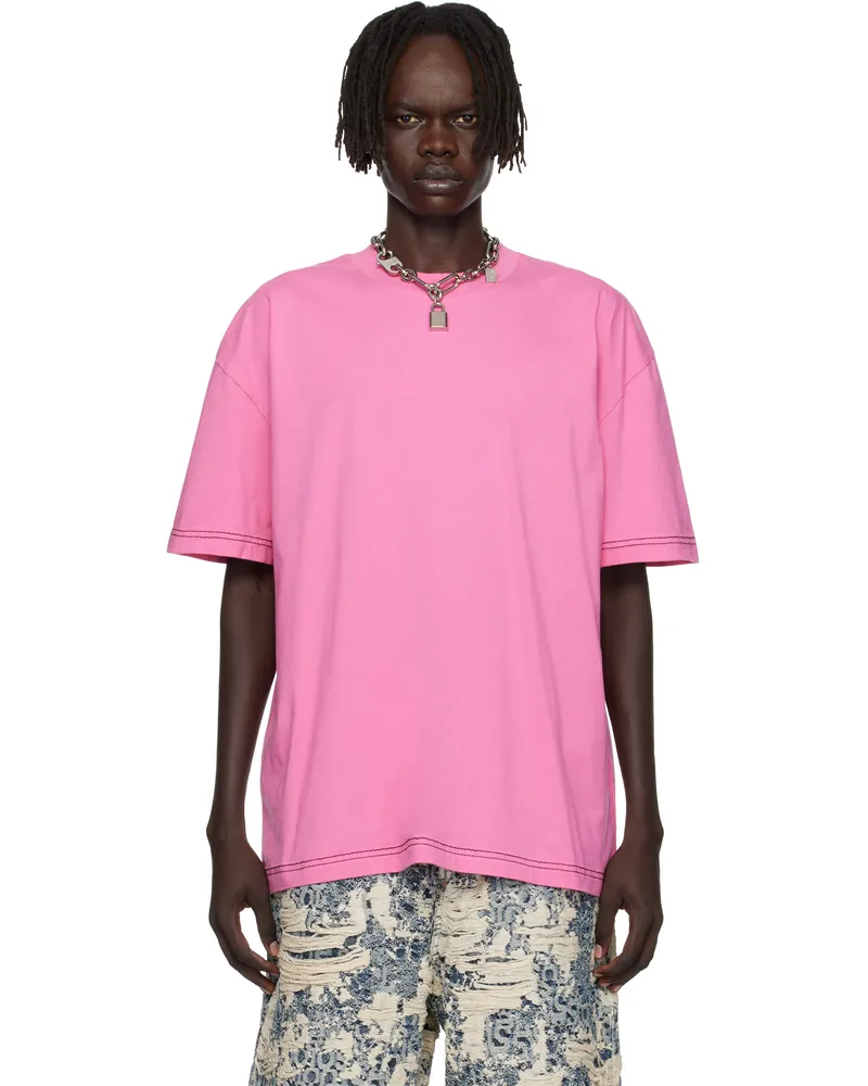 Acne Studios Pink Logo T-shirt 415