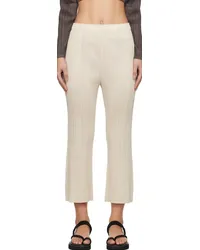 Issey Miyake Off-White Thicker Bottoms 1 Trousers Cream