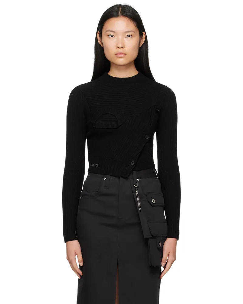 Feng Chen Wang Black Ribbed Sweater Black