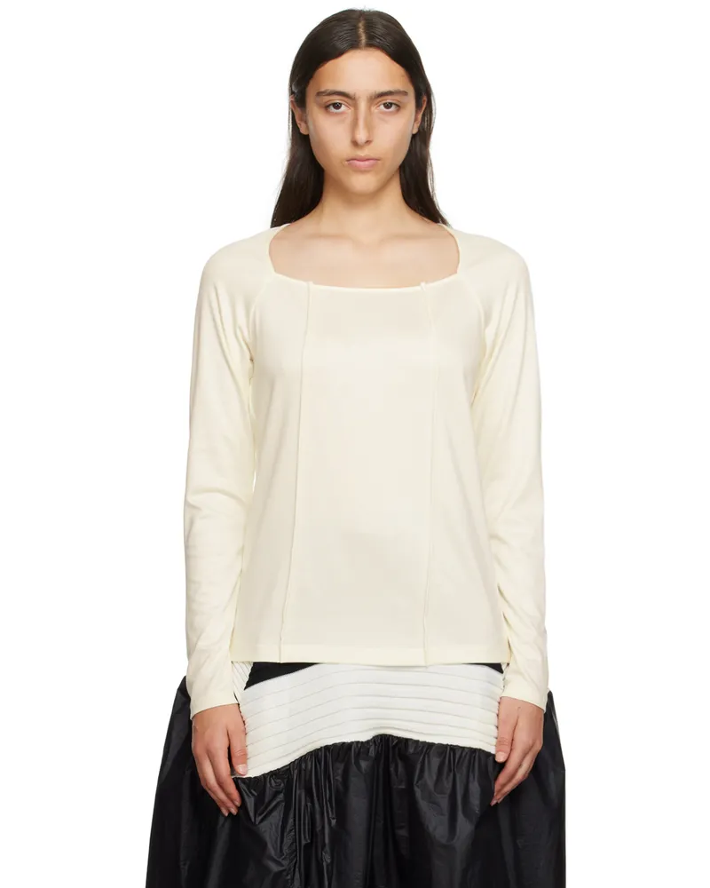 Issey Miyake Off-White Tucked Square T-Shirt 02-off-white