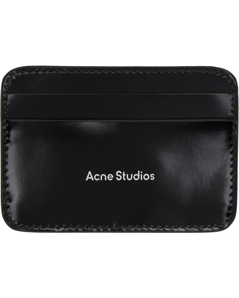 Acne Studios Black Leather Card Holder 900