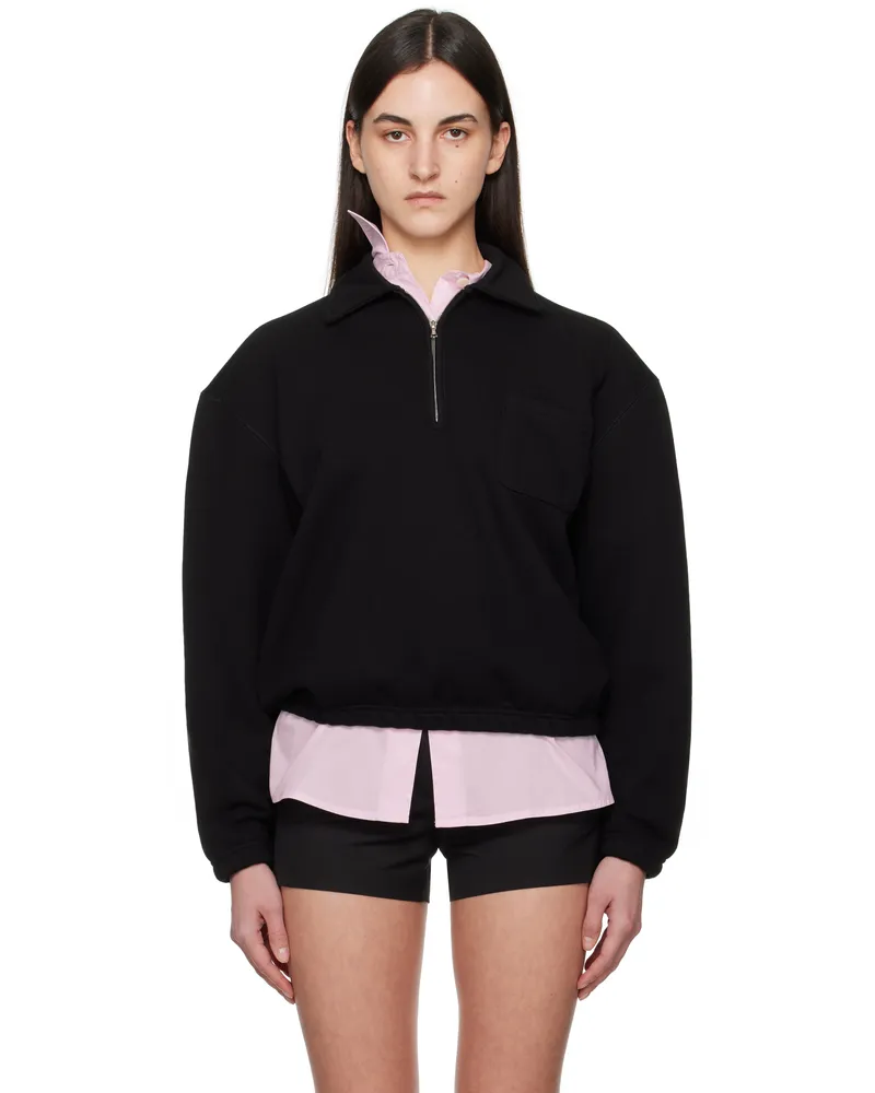 Nothing Written Black Pond Quarter Zip Sweatshirt Black