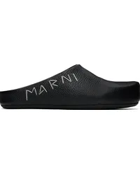 Marni Black Fussbett Sabot Loafers 00nblack