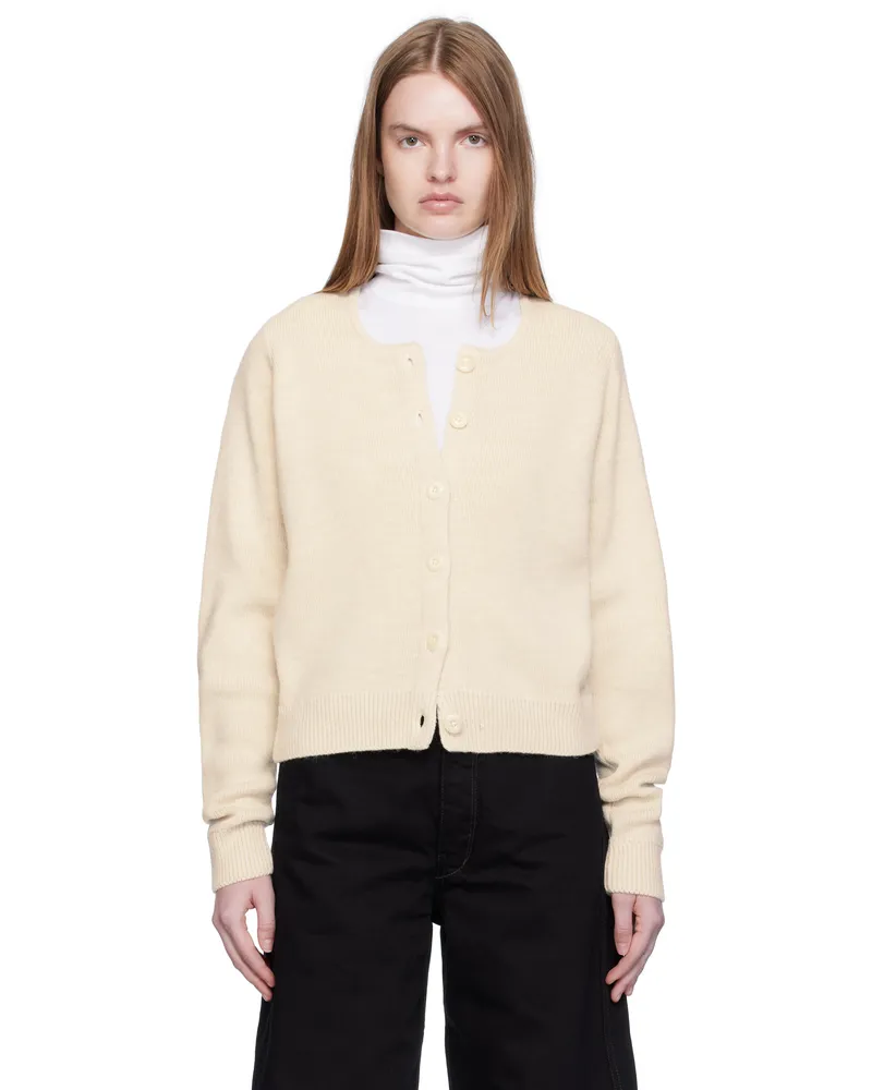 Christophe Lemaire Off-White Alpaca Cardigan Wh048