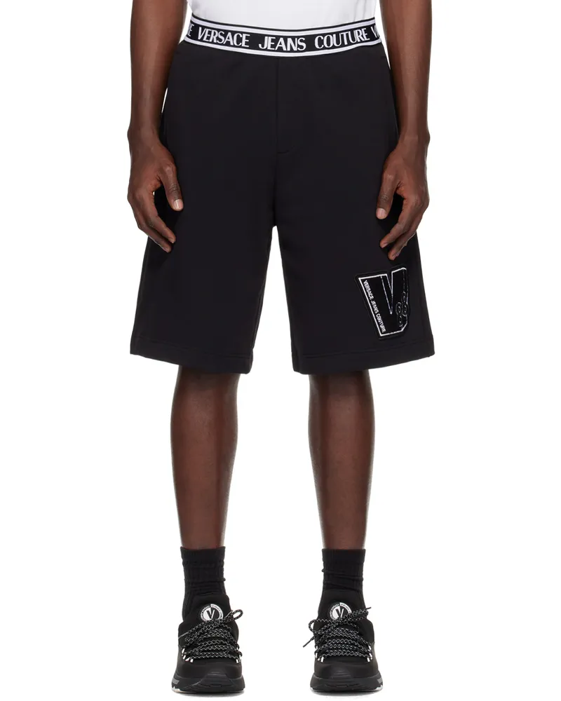 Versace Jeans Black V-Patch Shorts E899