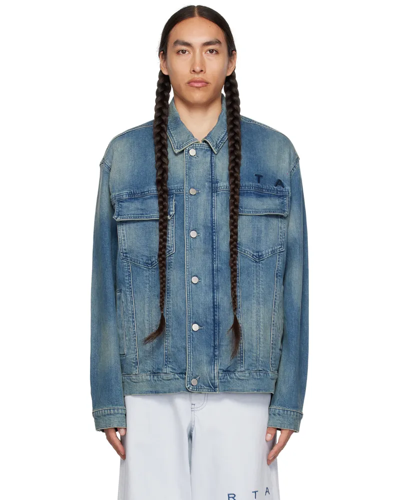 RTA Blue Oversized Denim Jacket Medium