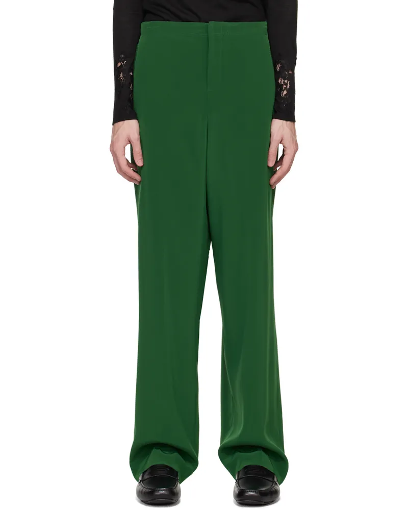 Maximilian Davis Green Spain Yoga Trousers Forest