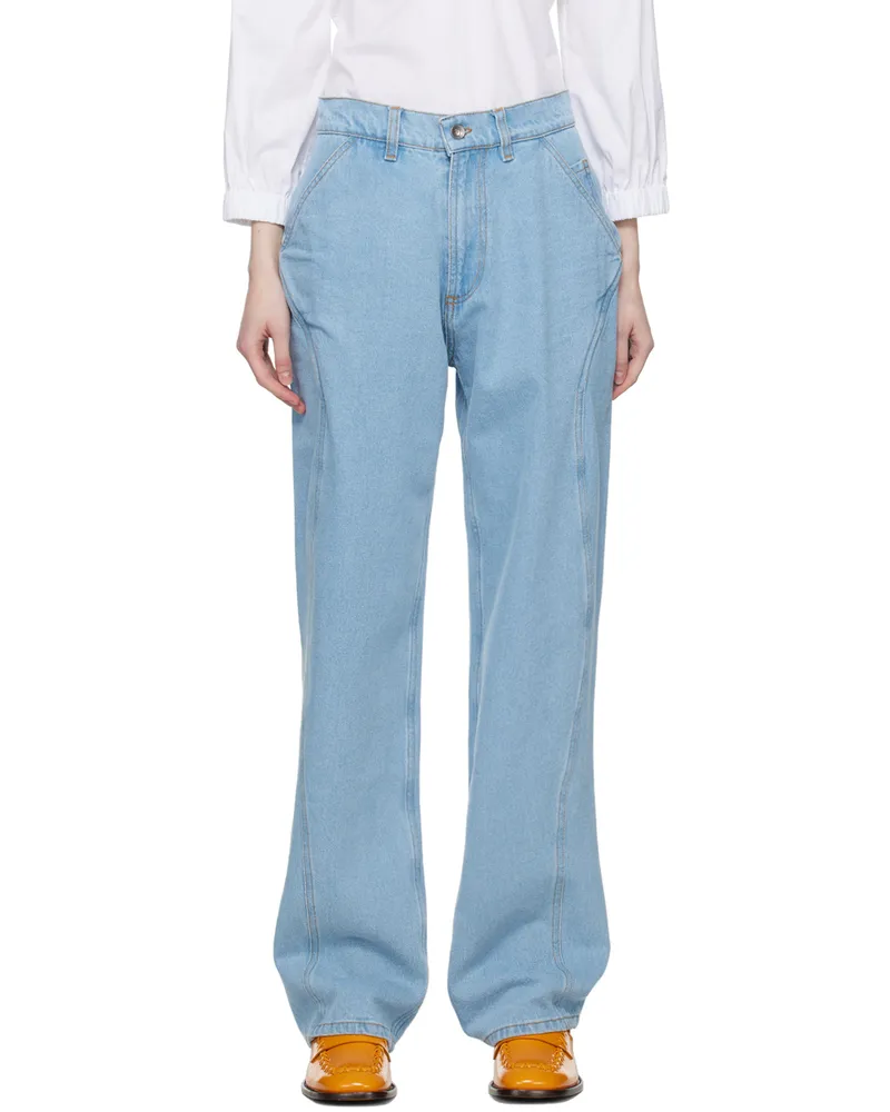 Henrik Vibskov Indigo Engineered D Jeans Light