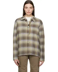 Our Legacy Green & Brown Check Shirt Murky