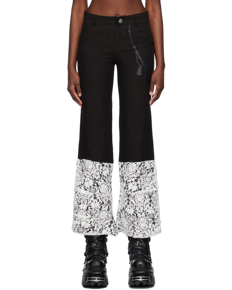 VeniceW Black Sock Trousers Penguin