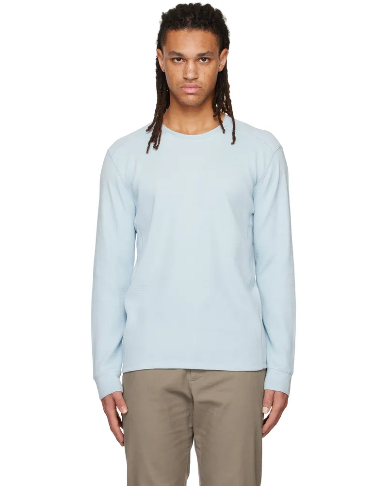 Vince Blue Crewneck T-Shirt Oxford
