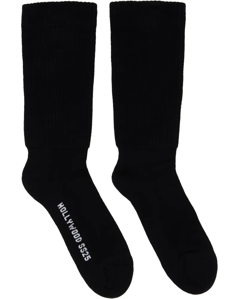 Rick Owens Black Hollywood Knee High Socks 911