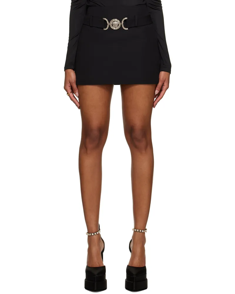 Versace Black Medusa '95 Miniskirt 1b000
