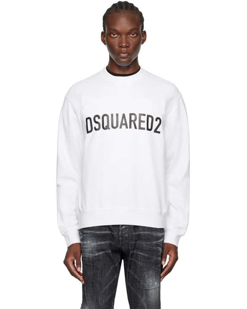 Dsquared2 White Cool Fit Sweatshirt 100
