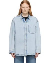 AMI Paris Blue Ami de Cœur Denim Jacket Bleu