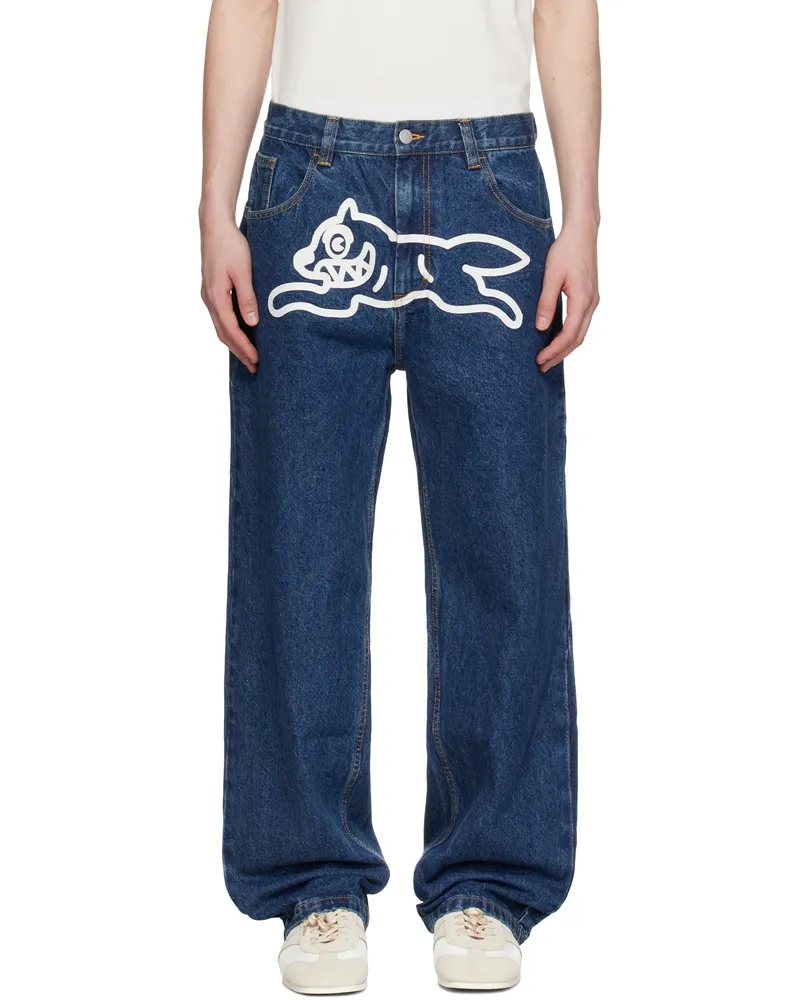 ICECREAM Blue Running Dog Double Scoop Jeans Mid