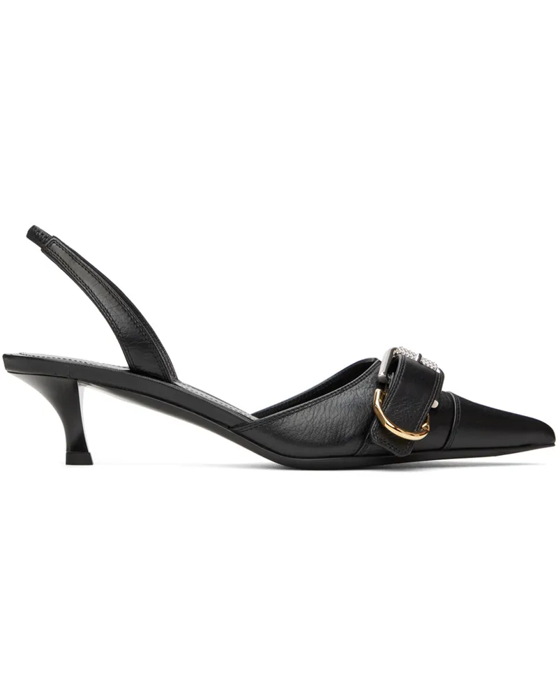 Givenchy Black Voyou Slingback Heels 001-black
