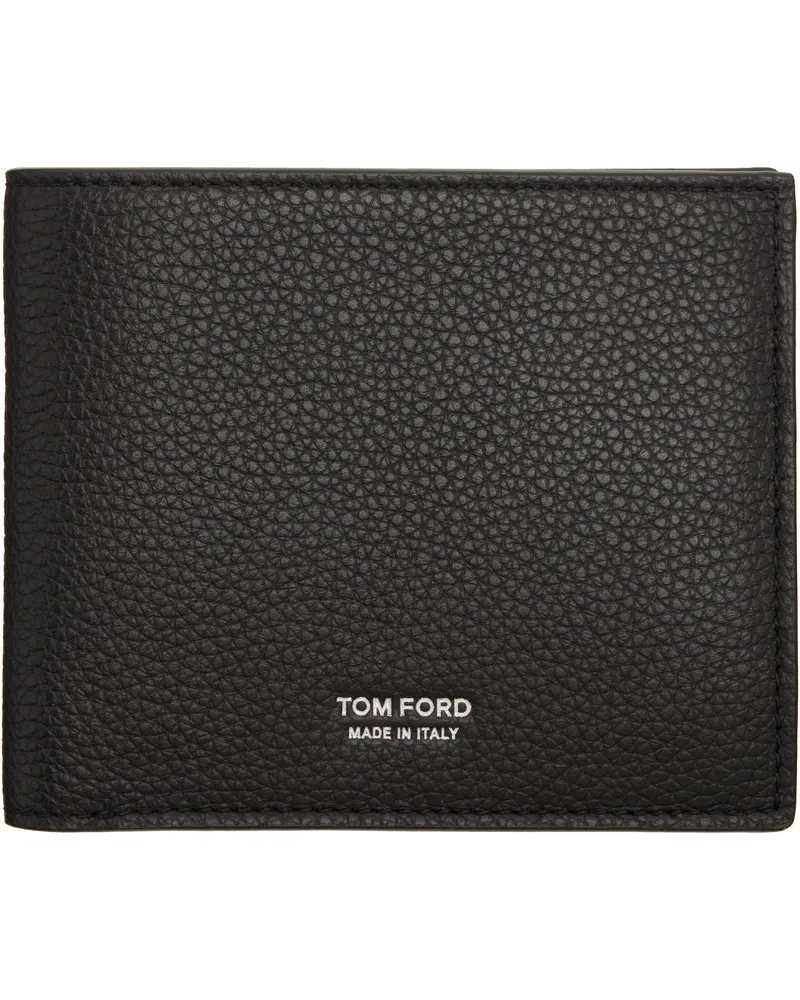 Tom Ford Black Soft Grain Leather T Line Classic Bifold Wallet 1n001black