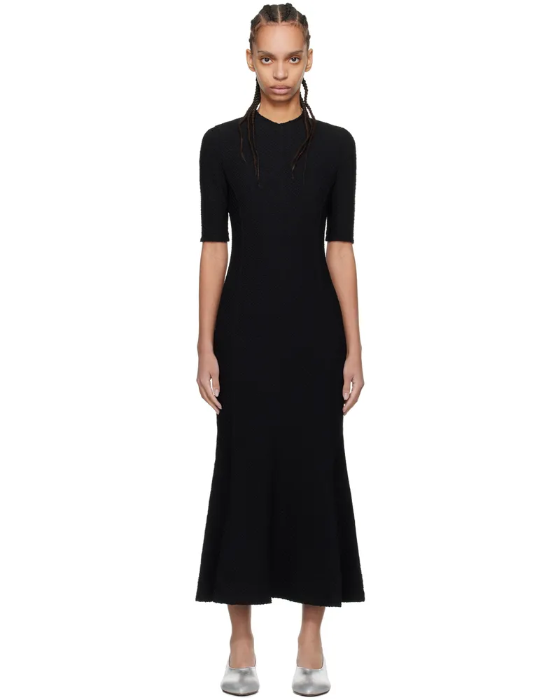 Mame Kurogouchi Black Mermaid Maxi Dress Black