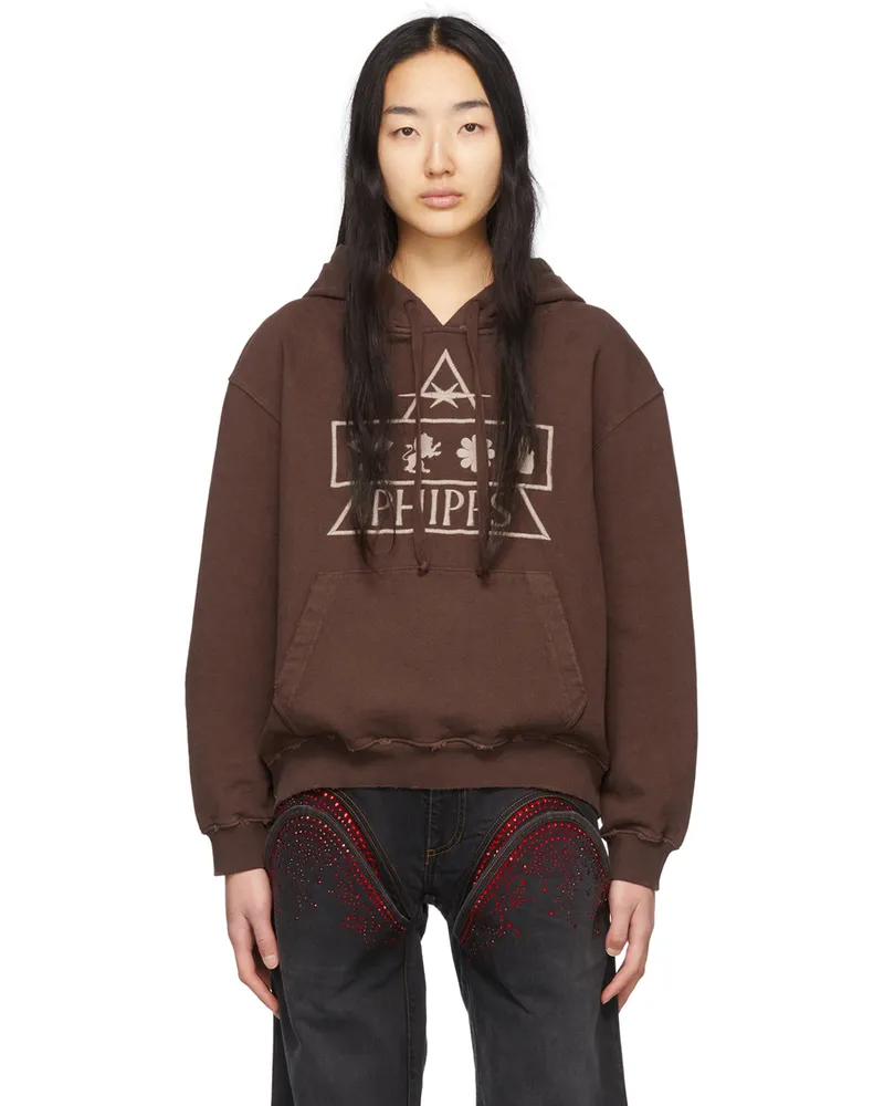 PHIPPS Brown Organic Cotton Hoodie Historic