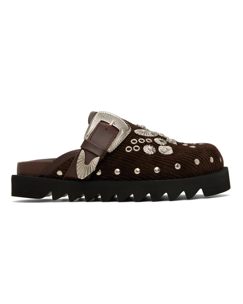 Toga SSENSE Exclusive Brown Buckle Clogs Chocolate