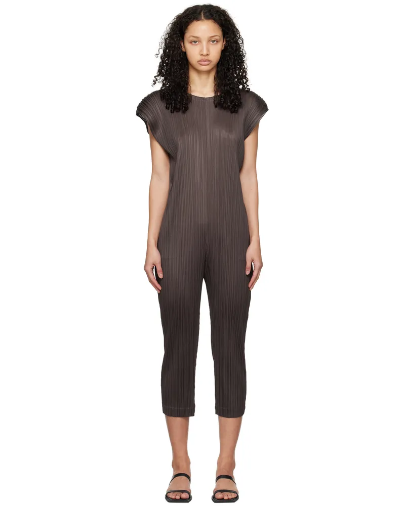 Issey Miyake Gray Monthly Colors January Jumpsuit Charcoal