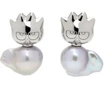 Silver Hello Kitty & Friends Bad Badtzu-Maru Earrings