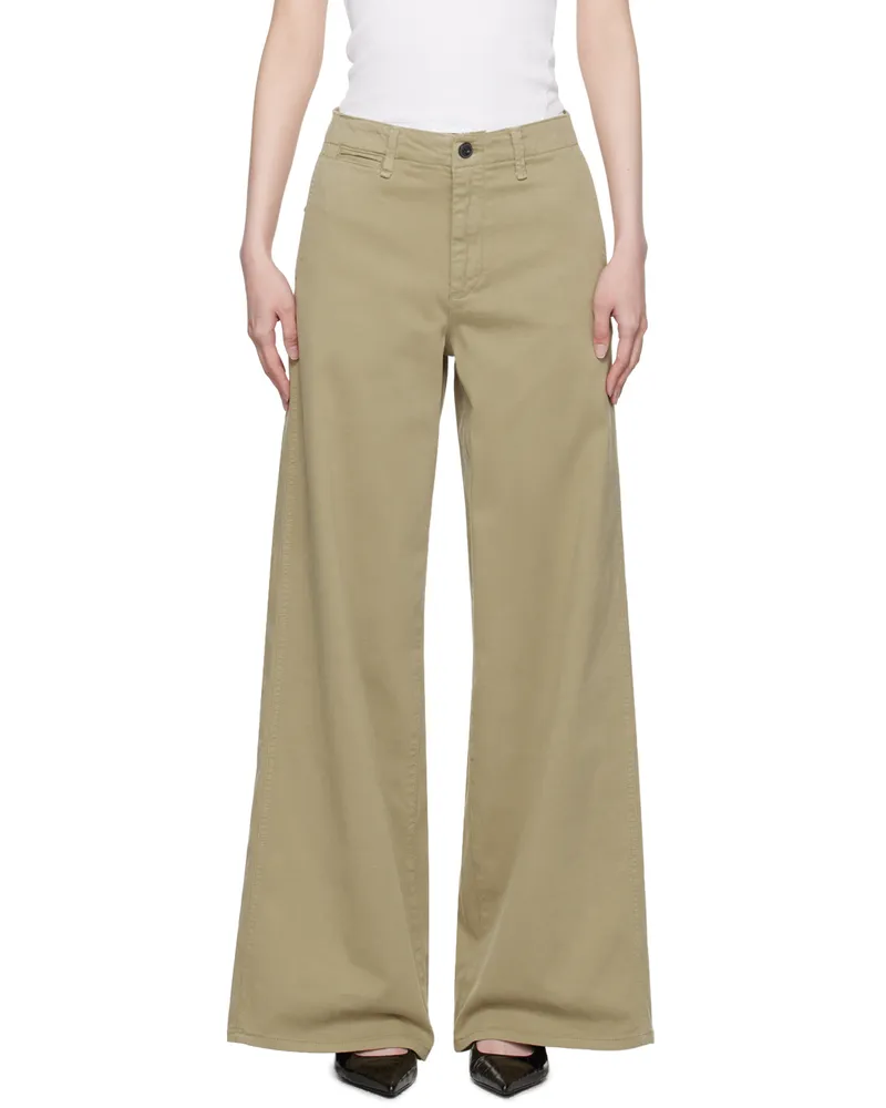 Rag & Bone Khaki Sofie Trousers Khaki
